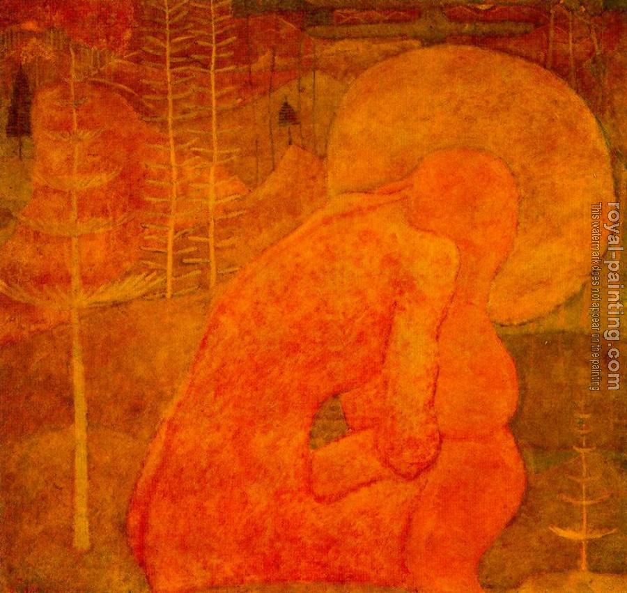 Kazimir Malevich : Nude of female in wold Kazimir Malevich : Nude of female in wold